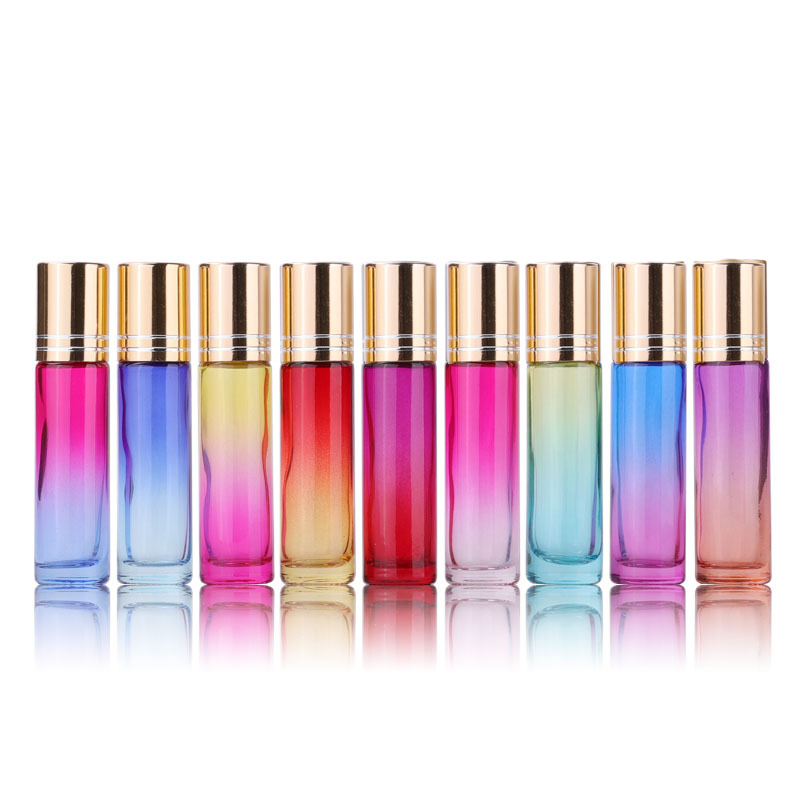 Perfume Fragrance Kit - 10Pcs 10ml Gradient Color Glass Roll