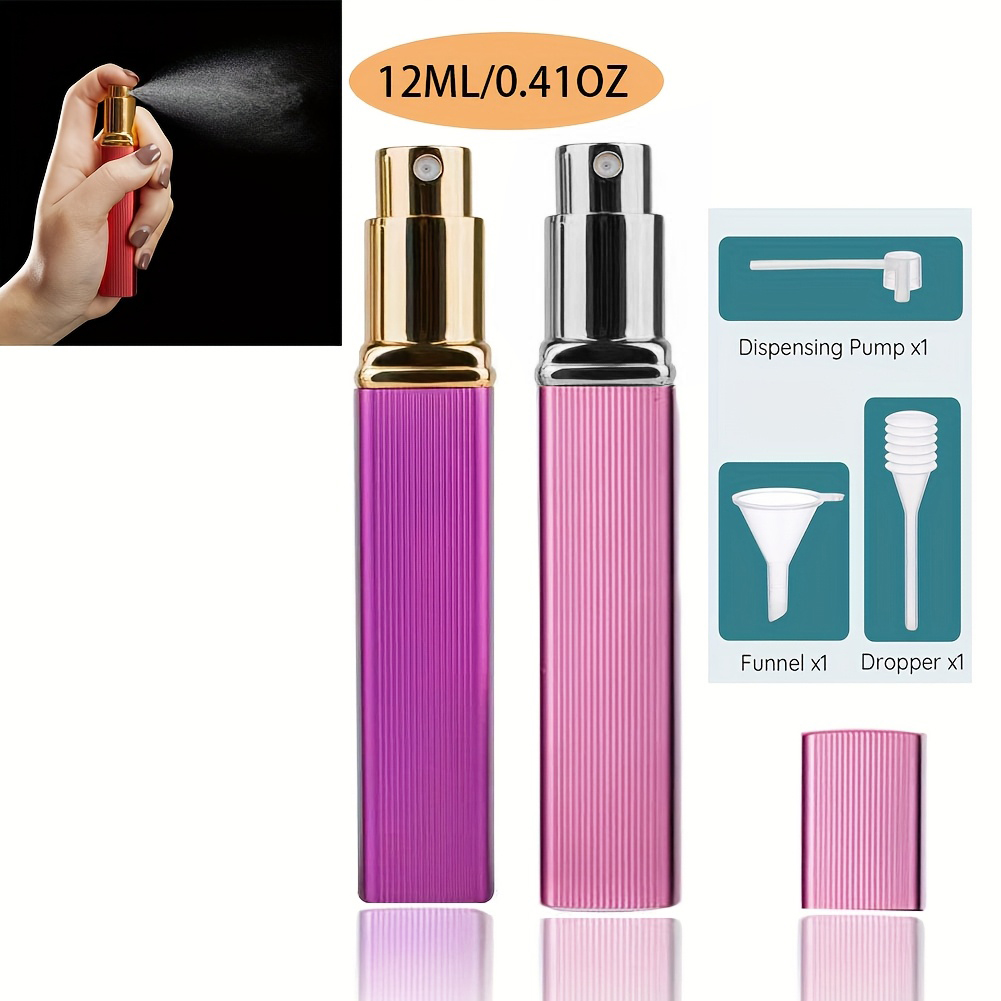 Perfume Fragrance Samples - 2-Piece Set, 12ml Refillable Perfume Spray