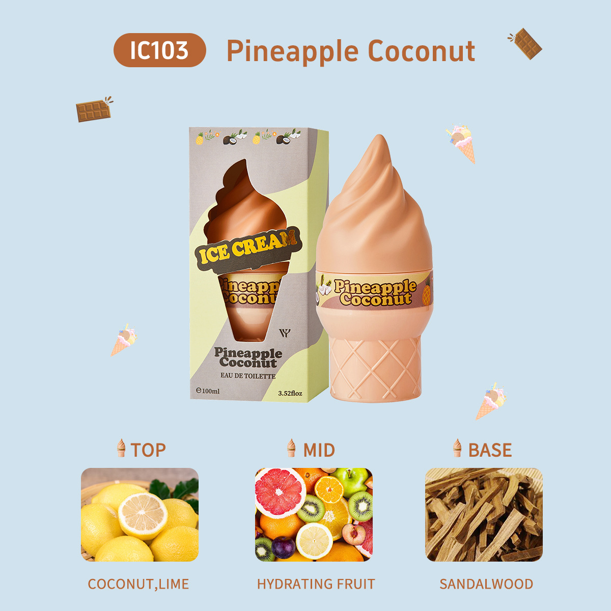 Ice Cream Cone Perfume Body Sp - Perfume Fragrance Bulk recension och pris